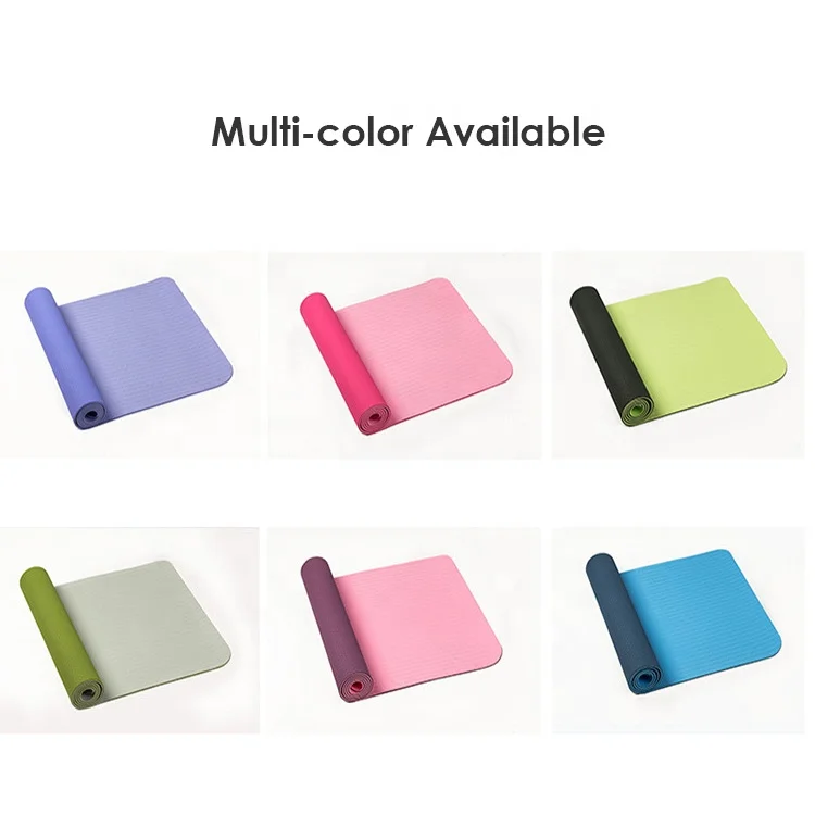 ZHOYA SPORT Custom Logo Exercise Anti Slip Eco Friendly Double Layer TPE Yoga Mat Light Weight Home Gym Yoga Mat