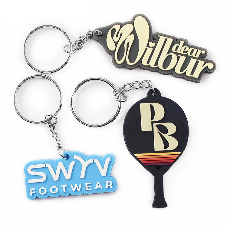 Custom 2d/3d Soft PVC Key chain Logo Rubber Keychains Ring Silicone Keyring of Promotional Keychain