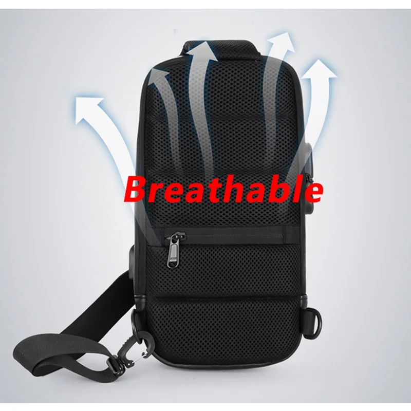 Spot Wholesale Large Capacity Shoulder Messenger Bag Male Usb Charging Chest Oxford Outdoor