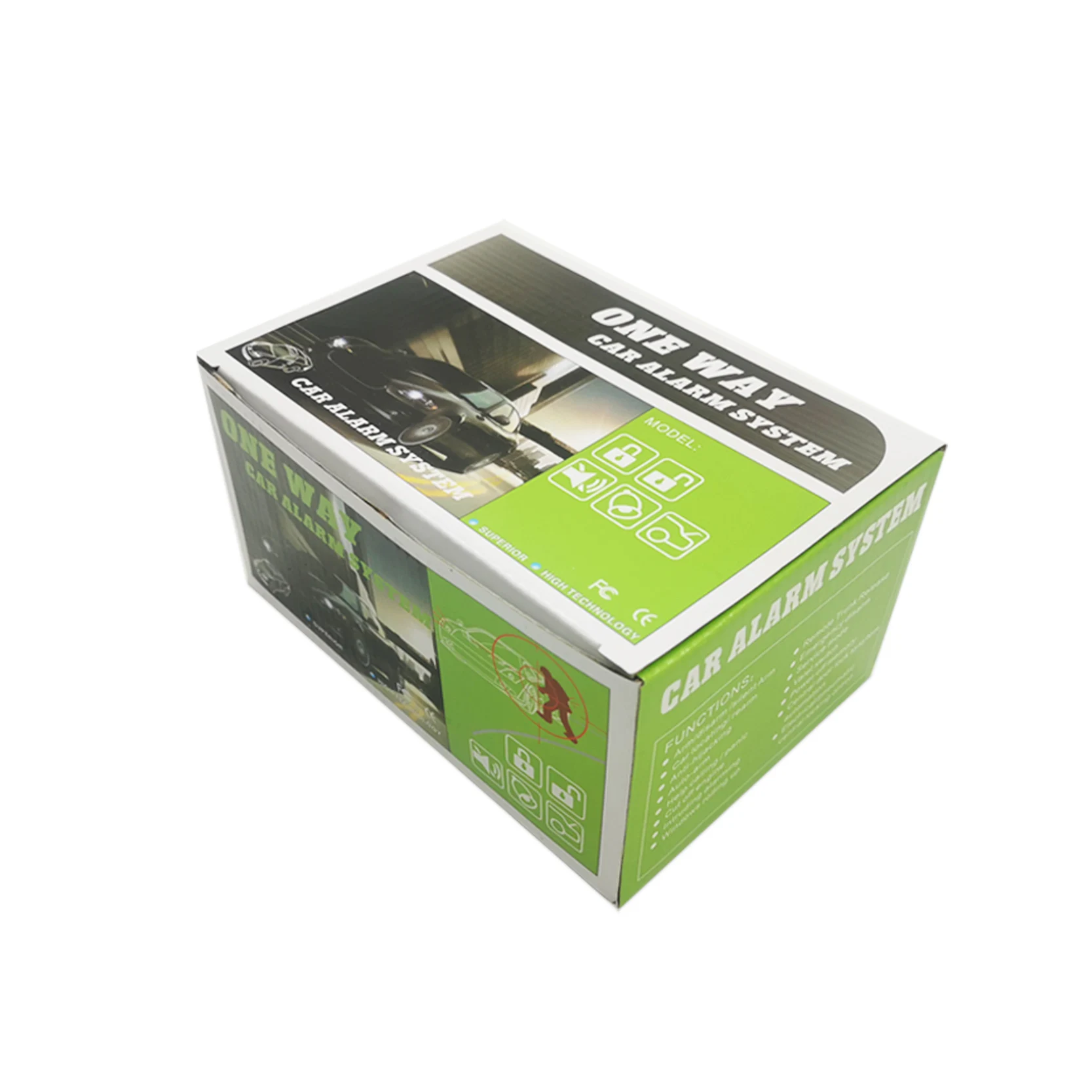 Universal 1-Way Car Alarm Vehicle System Protection Security System Keyless Entry Siren + 2 Remote Control Burglar Alarm