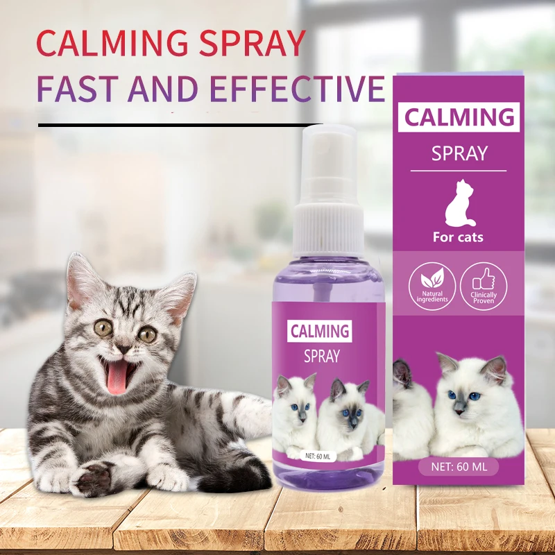 60ml/100ml Organic Natural Calming Spray for Dogs and Cats with Essential Oil Pet Supplies