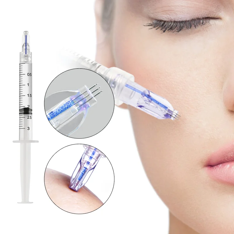 Disposable korean  multi needle mesotherapy injectors 3pin 34g 1.2mm 1.5mm