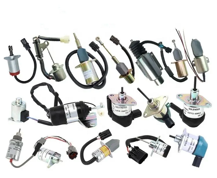 12V stop solenoid valve 1G925-60011 1503ES-12A5UC4S 1503ES-24A5UC4S for Kubota excavator
