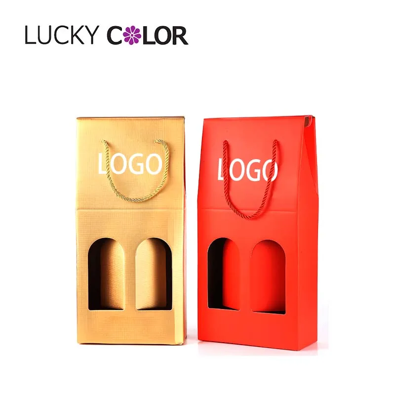 Custom Logo Foldable Cardboard Shipping Packaging Gift Mailing Boxes For  Single Bottle Corrugated Paper Wine Box