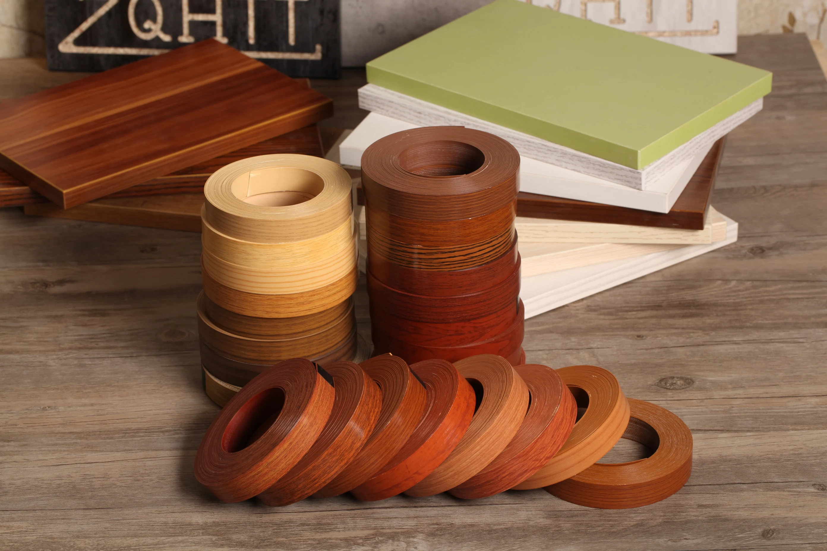 0.5*23mm solid red PVC/ABS/ acrylic edge sealing tape