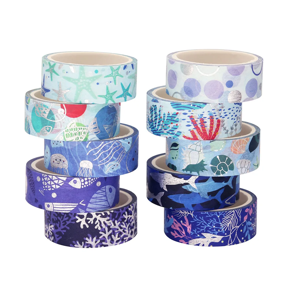 Blue sea Design Washi Tape Cute Cats Kawaii Wholesale Decorative Adhesive Masking Tape