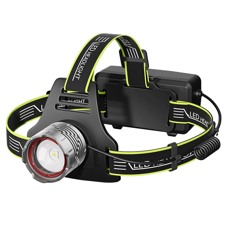 Super bright outdoor camping fishing zoomable 18650 li-ion battery rechargeable led headlamp