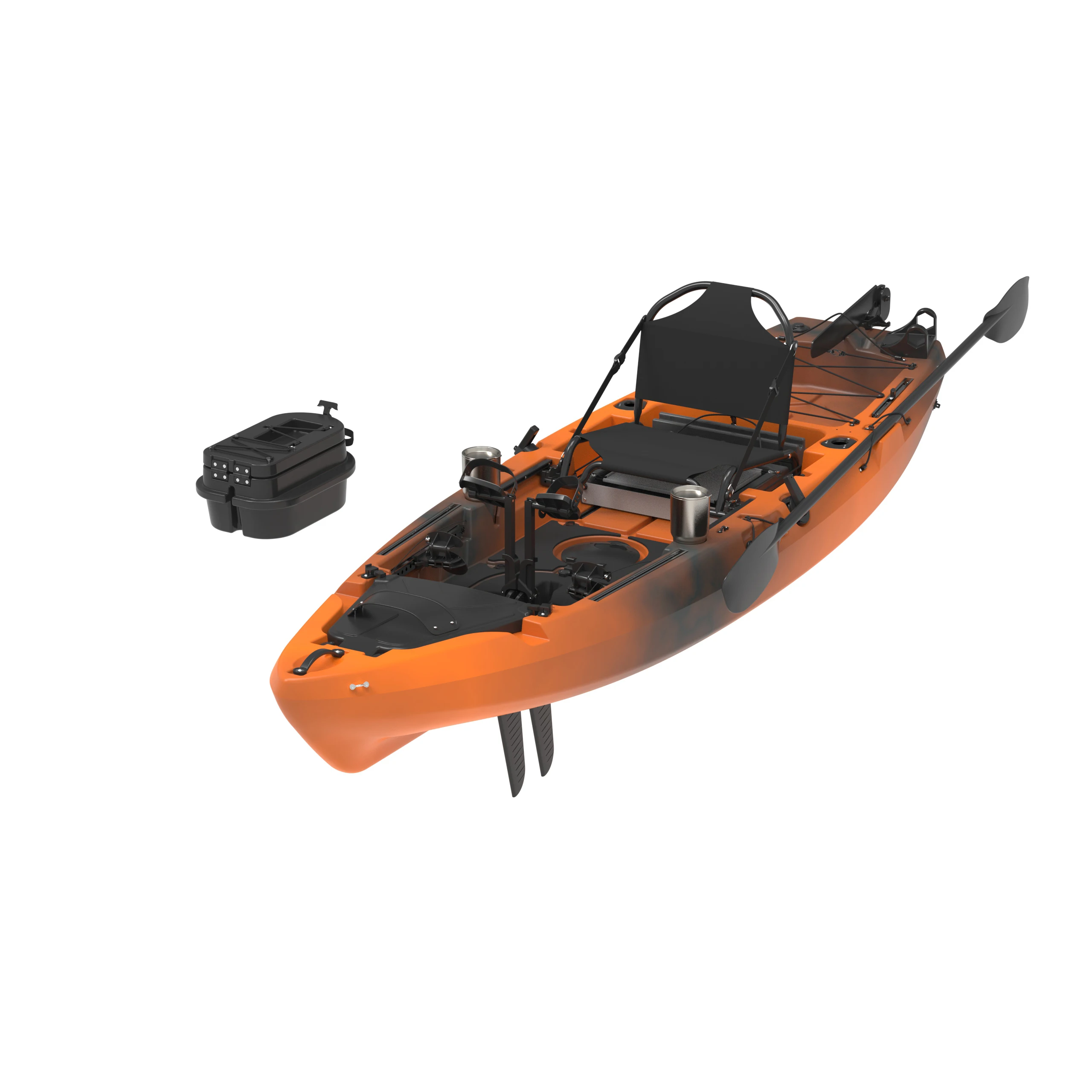 Source factory fishing foot pedal drive kayak 10ft  rotomolded pedal canoe sit on top kayak with pedals