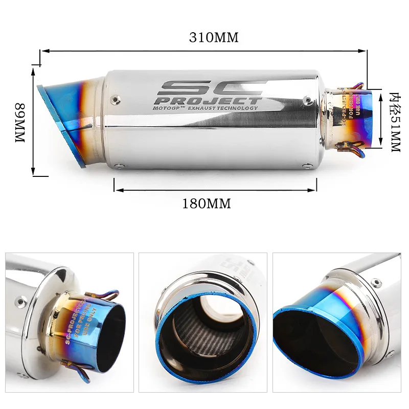 Racing Engine Exhaust System Motorcycle OEM Stainless Steel Exhaust Pipe