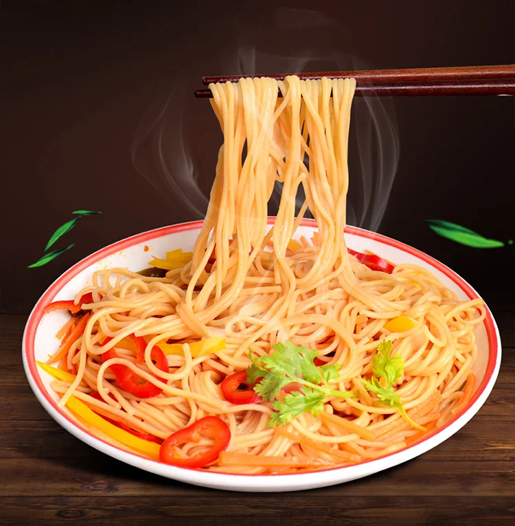 Wheatsun 400g  Vegetable Fresh Noodles Carrot Fast Cooked Semi-Dry Wet Noodles