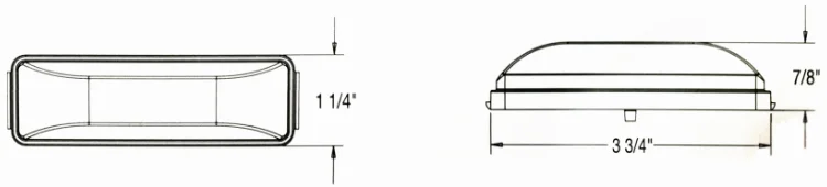 led 3.75' side marker and clearance light meets p2&p3 on a 45 degree using