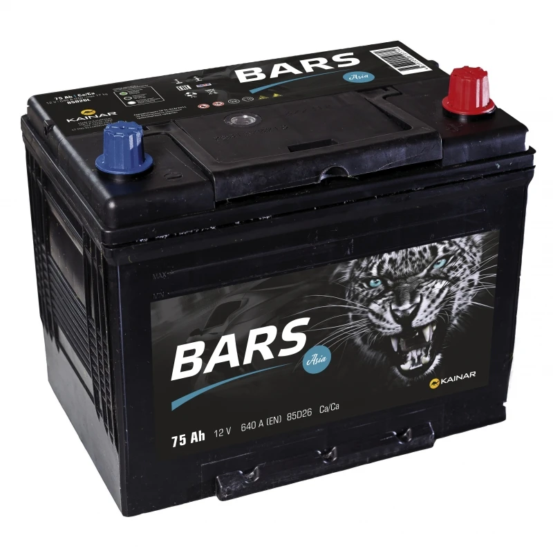 Auto Car Vehicle BARS ASIA 6CT-75 r.p. 85D26L Battery 12V 75AH Battery