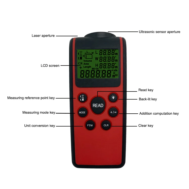 Lcd Display Distance Meter Range Finder