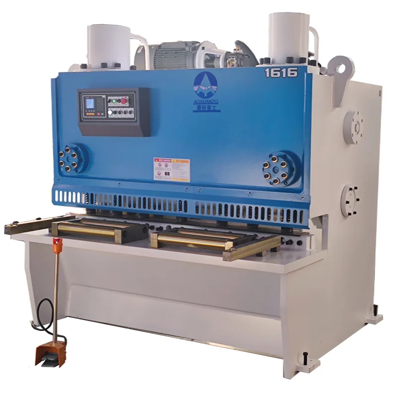 QC11K-16*1600 Hydraulic Guillotine Cutter, Shearing Machine with E21S System for  Aluminum Plate Cutting