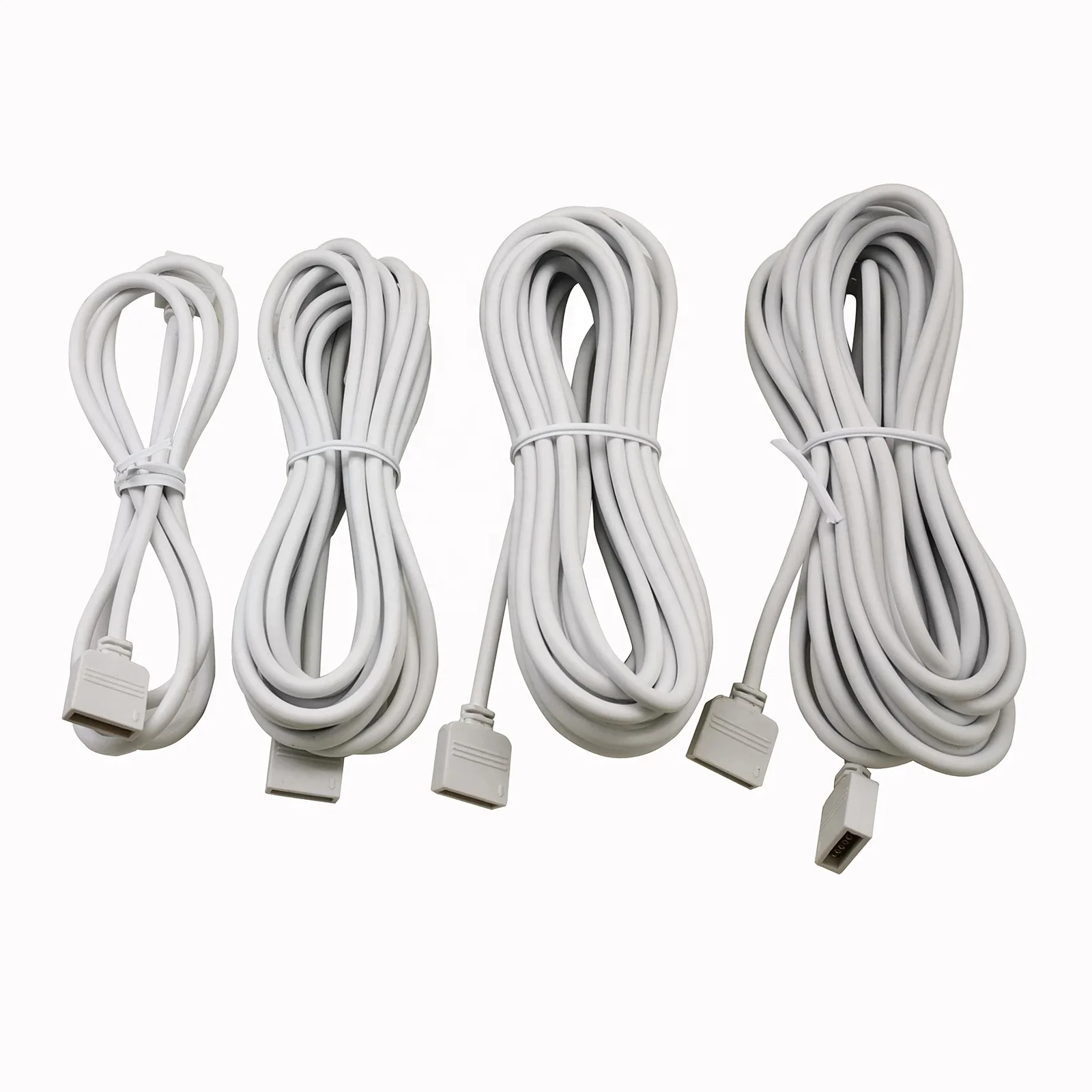 4PIN RGB удлинитель кабеля соединитель 1 м 2 3 5 10 DC 12 В черный мужской женский провода для 2835 5050 светодиодной ленты
