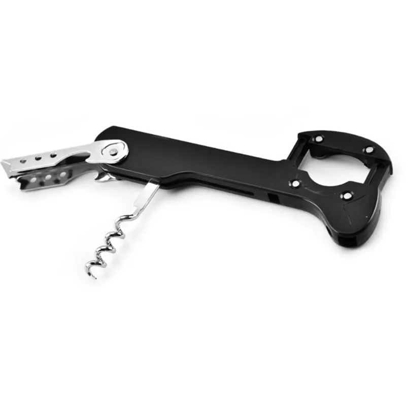 HXY Custom No MOQ New Creative Wedding Plastic Handle Stainless Steel Wine Corkscrew Wine Bottle Opener Can Opener For Gift