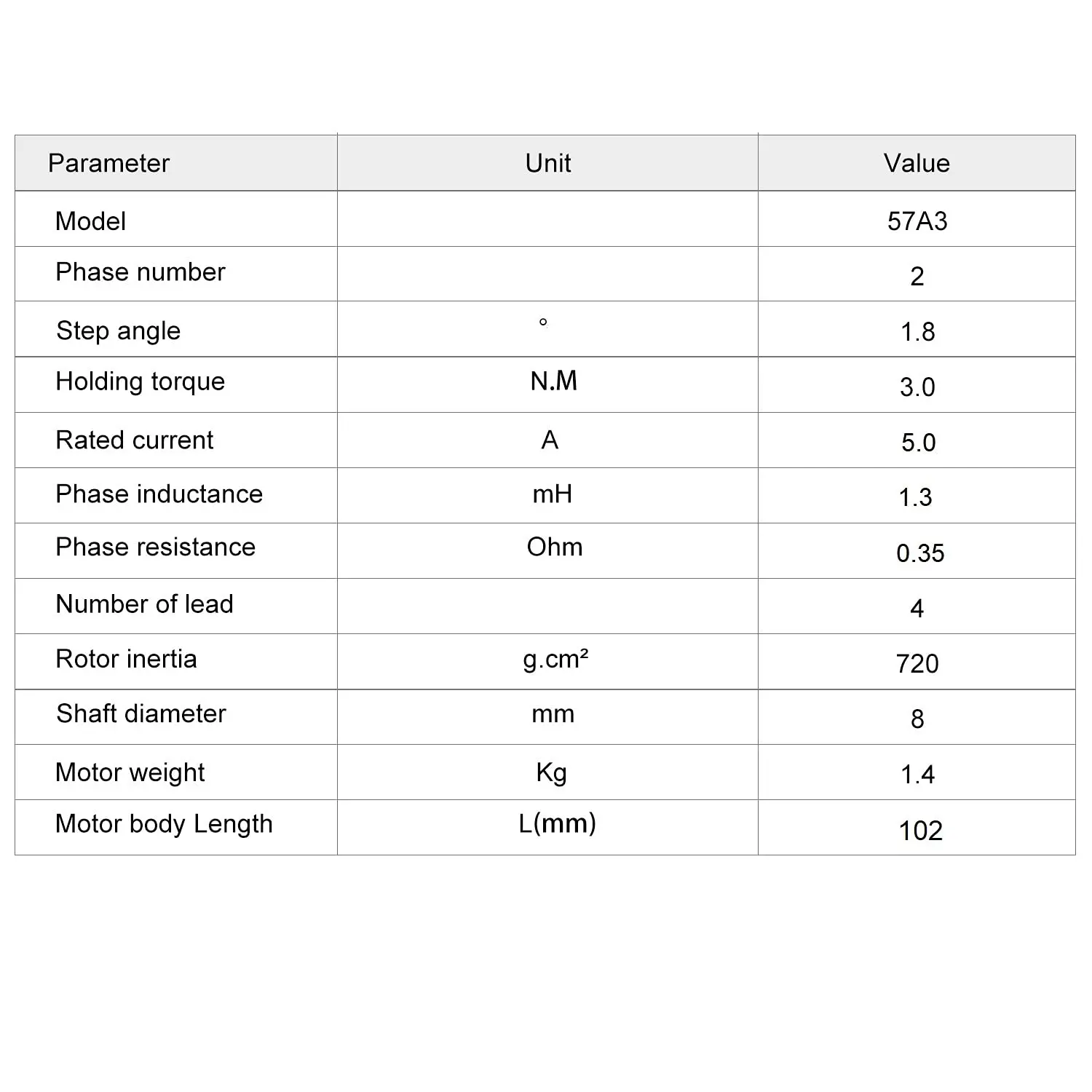 Bipolar Nema 23 Stepper Motor 1.8 Deg 3Nm Digital Stepping Motor Low Noise for 3D Printer/Laser/CNC Machine