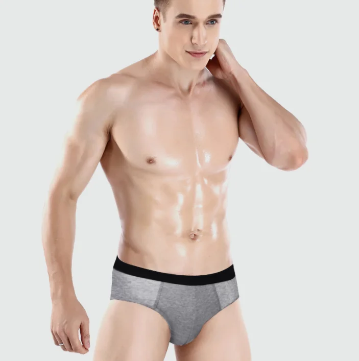Custom Breathable Your Own Brand Mens Sexy Tanga Brief Breathable Underwear Cotton for Men