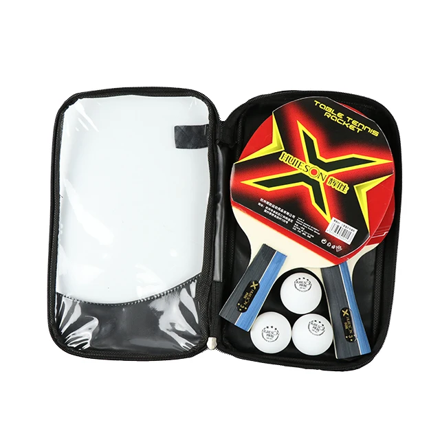
HUIESON OEM Cheap Professional Custom 3 Star Ping Pong Set Paddle Table Tennis Racket 