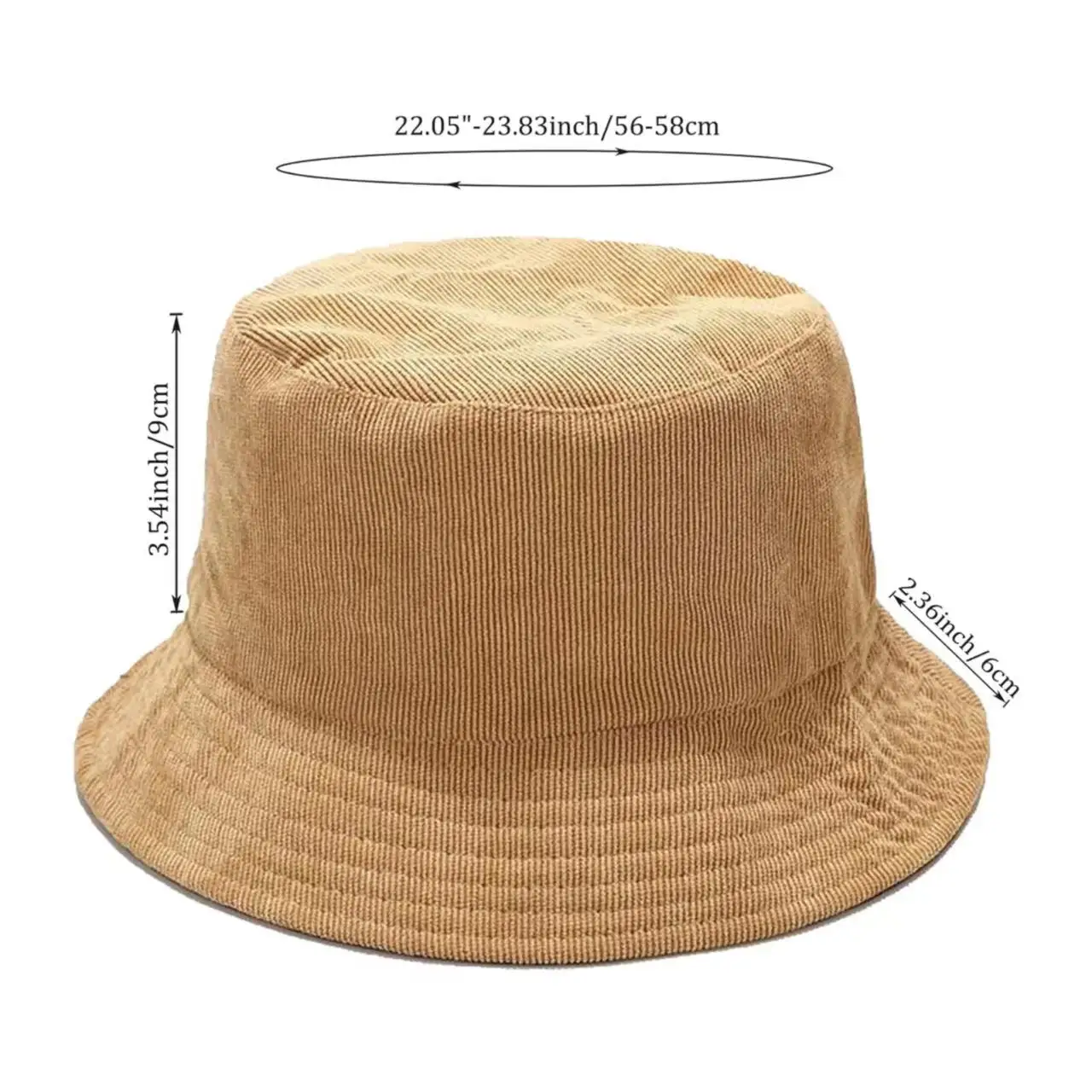Sun Protection Wide Brim Bucket Hats Fashion Corduroy Fisherman Caps Bucket Hats For Women Men