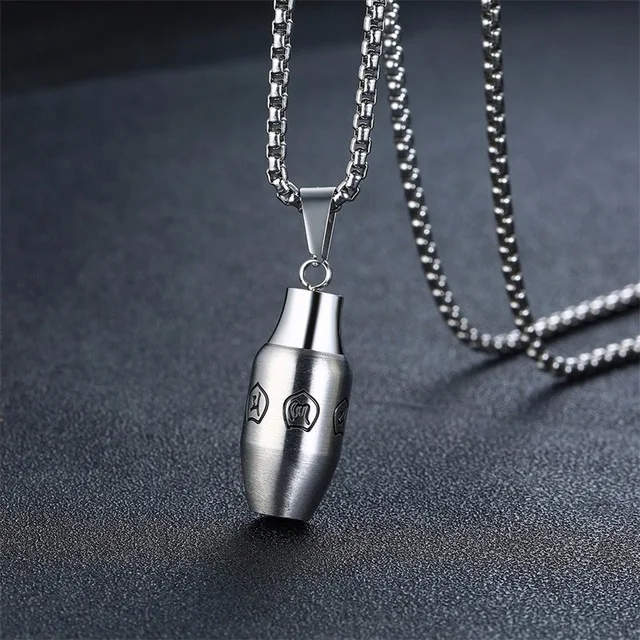 Оптовая продажа, подвеска в виде урны для домашних животных, мантра из нержавеющей стали с шестью символами, может открываться, ювелирное изделие в виде ПЭТ, ожерелье, сувенир, кремационные украшения