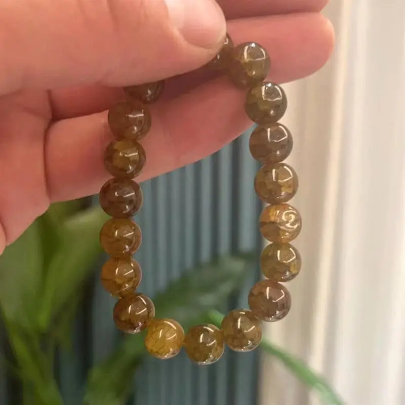 FM Wholesale 10mm Colorful cute student girl beaded bracelet women jewelry fashion Crack glass beads bracelets