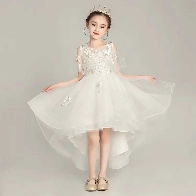 Fashion Wholesale 3-13 Years Old Sweet Baby Girls Princess Dress Birthday Party Weeding Dress