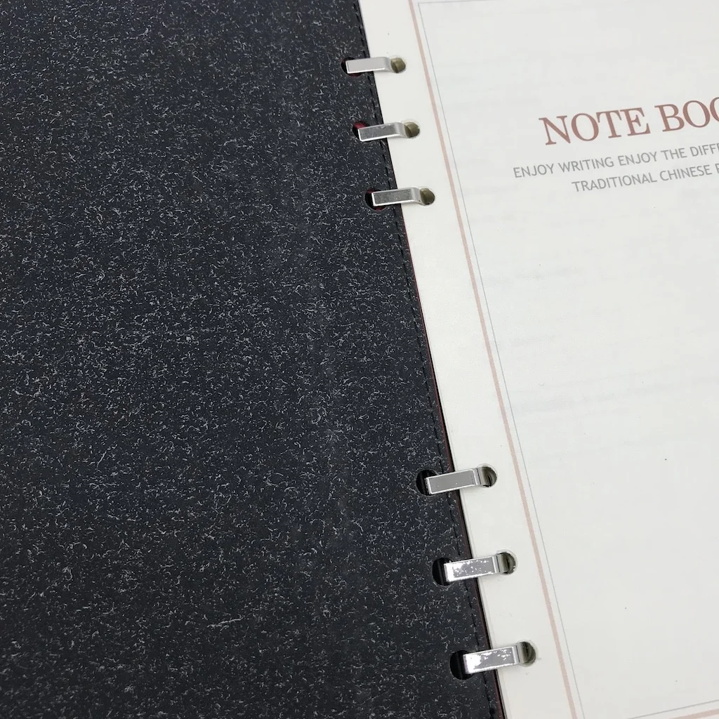 New ring binder loose leaf leather journal diary notebook a5 spiral notebook with pen