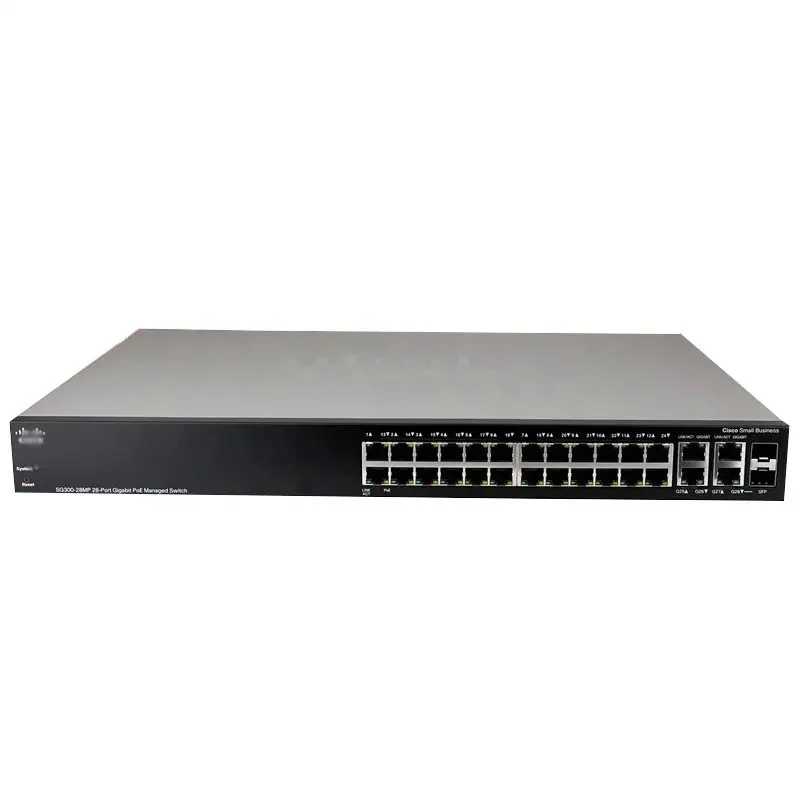 SF300-24PP -Small Business 300 Series Managed Switches  24 10/100 PoE+ ports with 180W power budget, 2 10/100/1000 ports