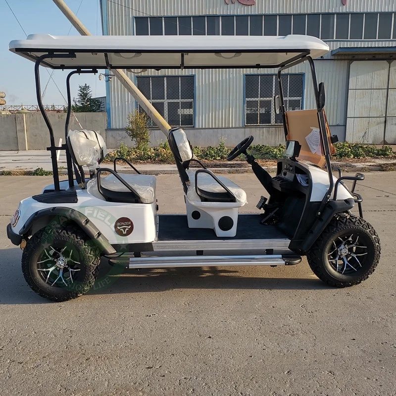 Chinese Custom 4 Seater  4 wheels  Folding Golf Carts Electric Golf Cart 48 Volt Golf Cars buggy