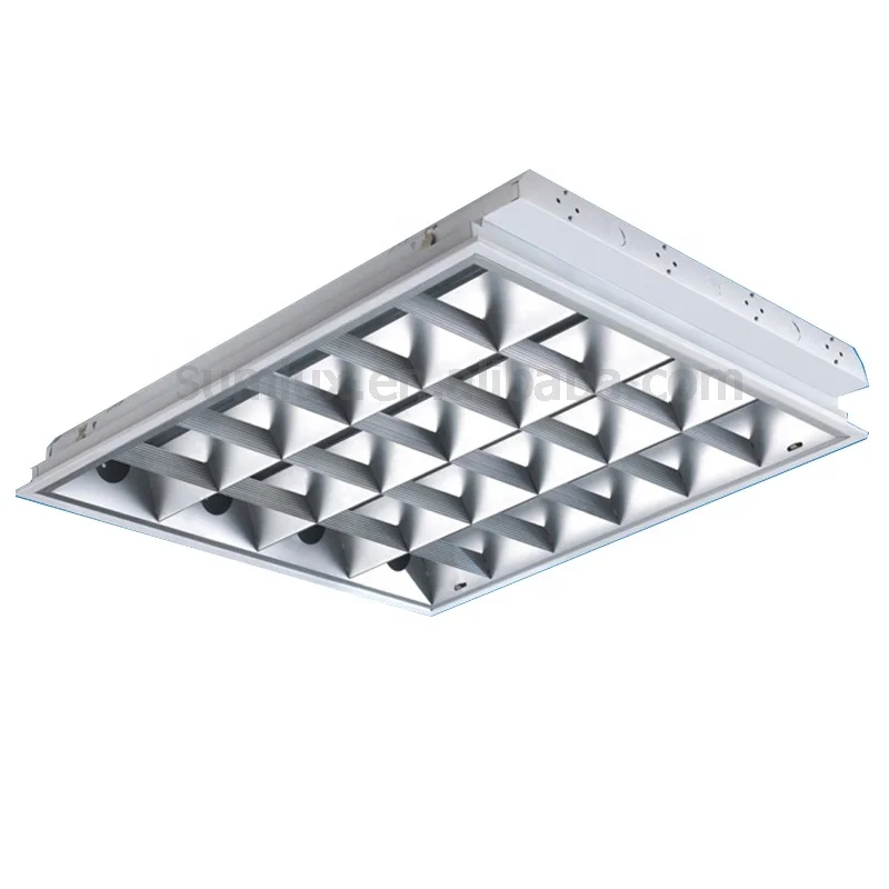 2x2 фута 2x4 60x60 t8 встраиваемые жалюзи решетка светлая квадратная панели светильника 3x18 Вт 4x20 T8