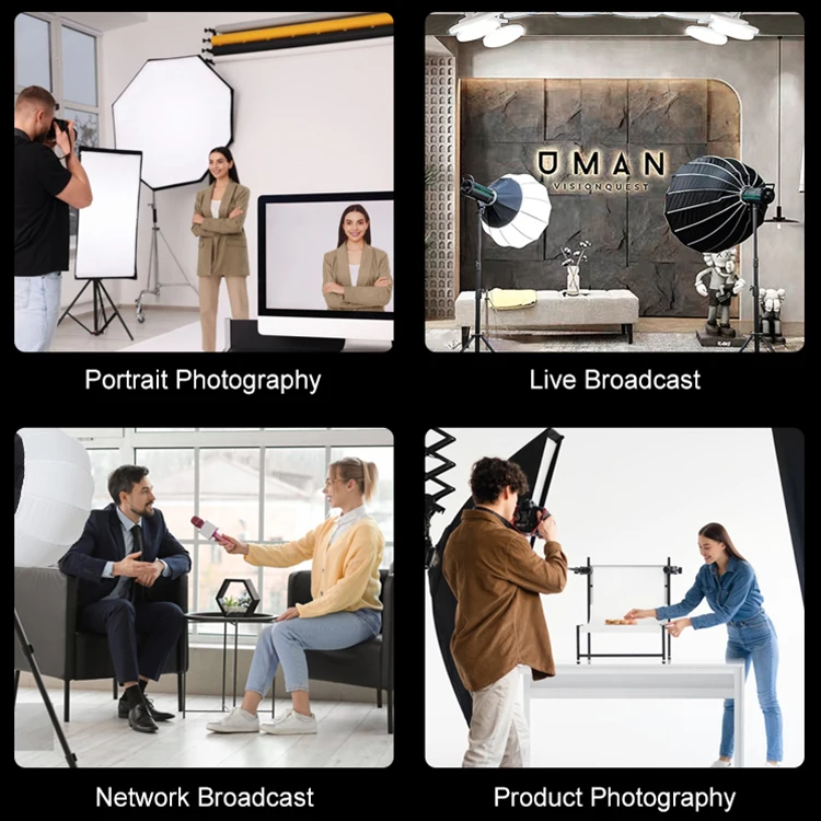 ZSYB Photographic Lighting Factory Customize 200w Dimmable Studio Shoot Led Video Light For Camera Photography