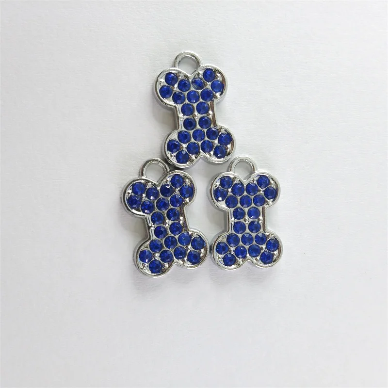 Rhinestone Bone Wholesale Rhinestone charms Dog Bone Pendant for Jewelry Making