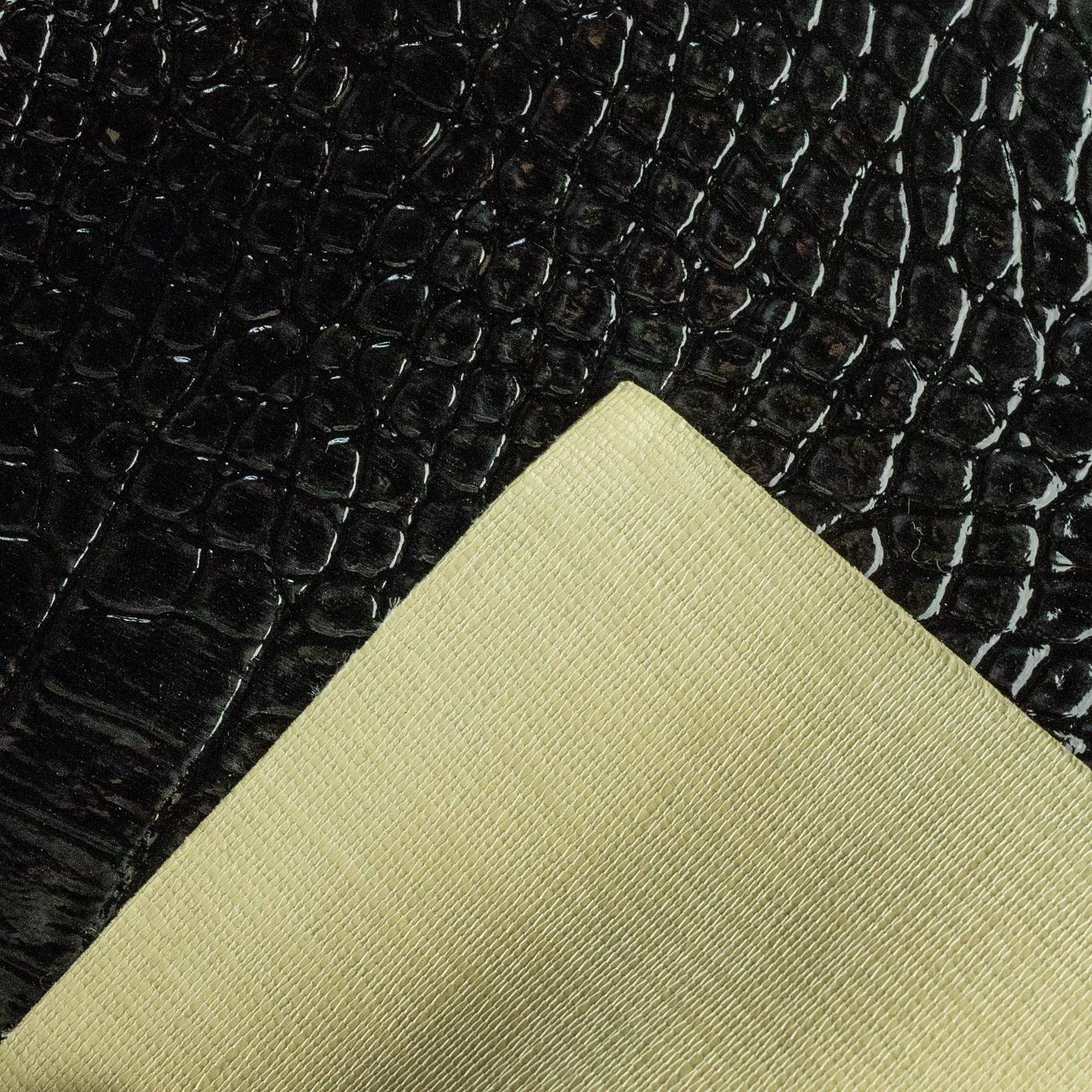 Artificial Leather for Men Shoes Embossed,customized Pattern CN;JIA Wholesale Crocodile Embossed Patent PU Artifical Leather PVC