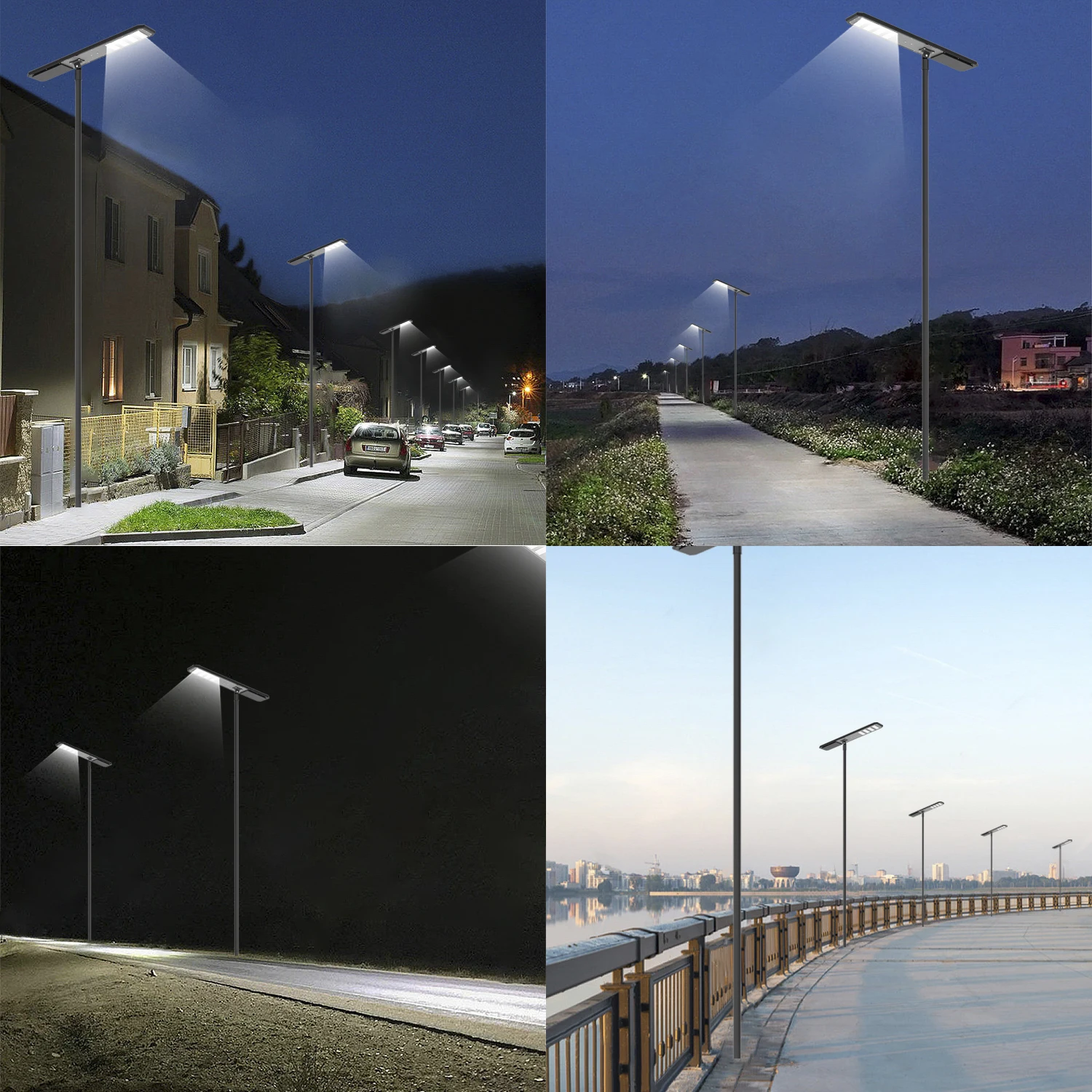 YouLumi lP65 Waterproof Solar Street Lights 40 Watt 60 Watt 100 Watt Integrated All In One Led Solar Street Light for Outdoor