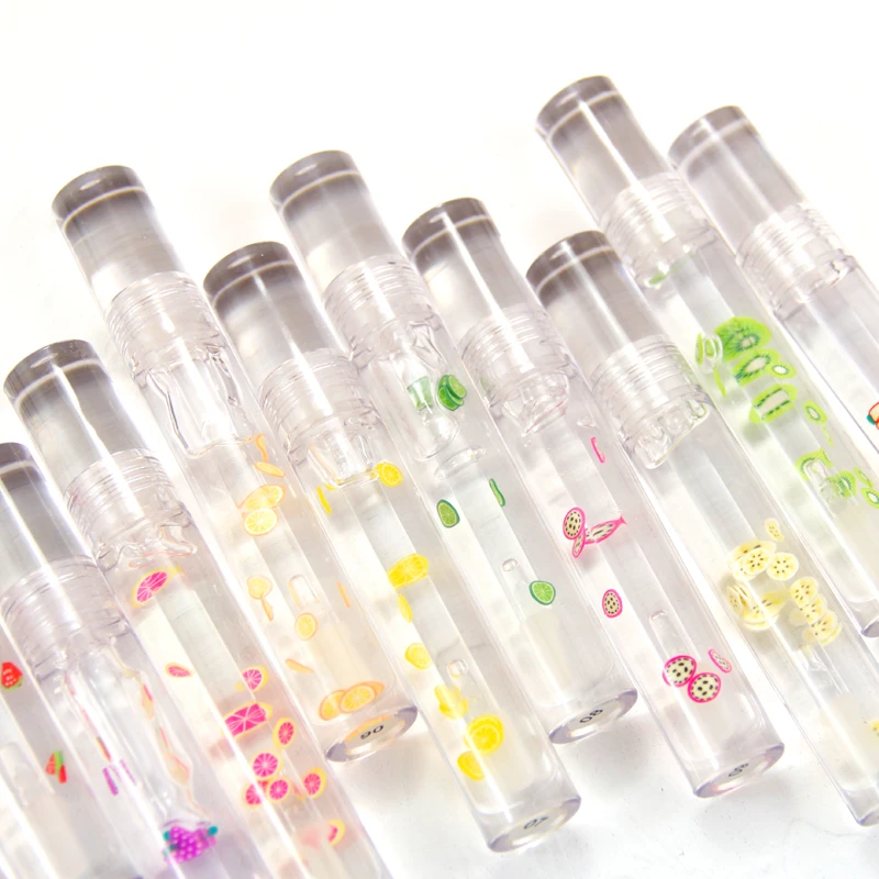 Wholesale clear cute lipgloss gloss kid plumping custom vegan private label lip oil