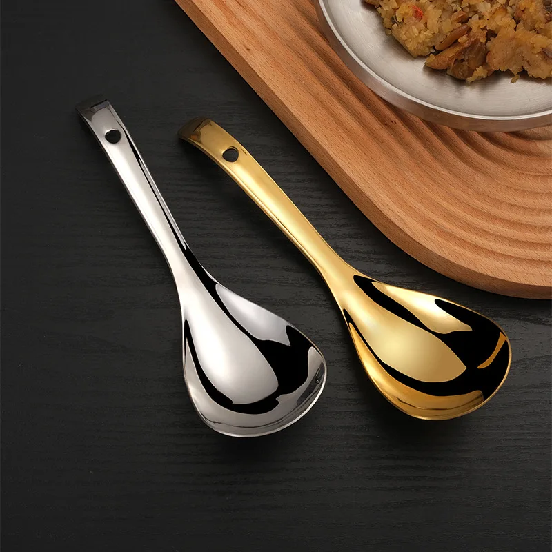 New Chinese Style Thickened Stainless Steel Dining Spoon Small Tableware Spoon Rests and Pot Clips