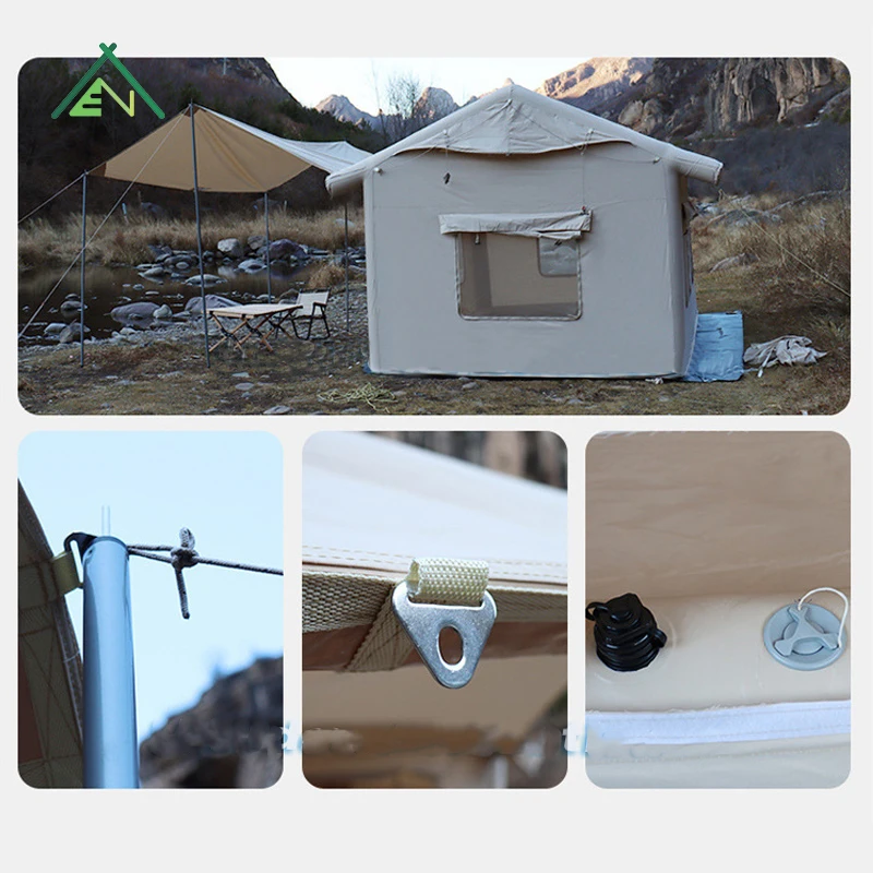 waterproof spray paint big party-tent 10m hexagon sport air beam outdoor floating island stage canopy inflatable tent