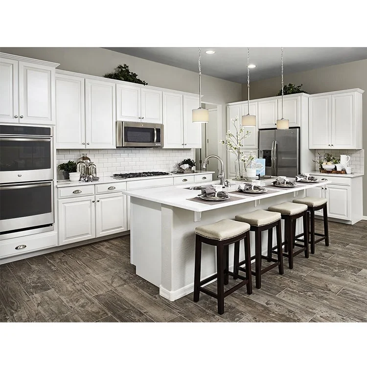 
wholesale red oak high end knock down wooden kitchen 