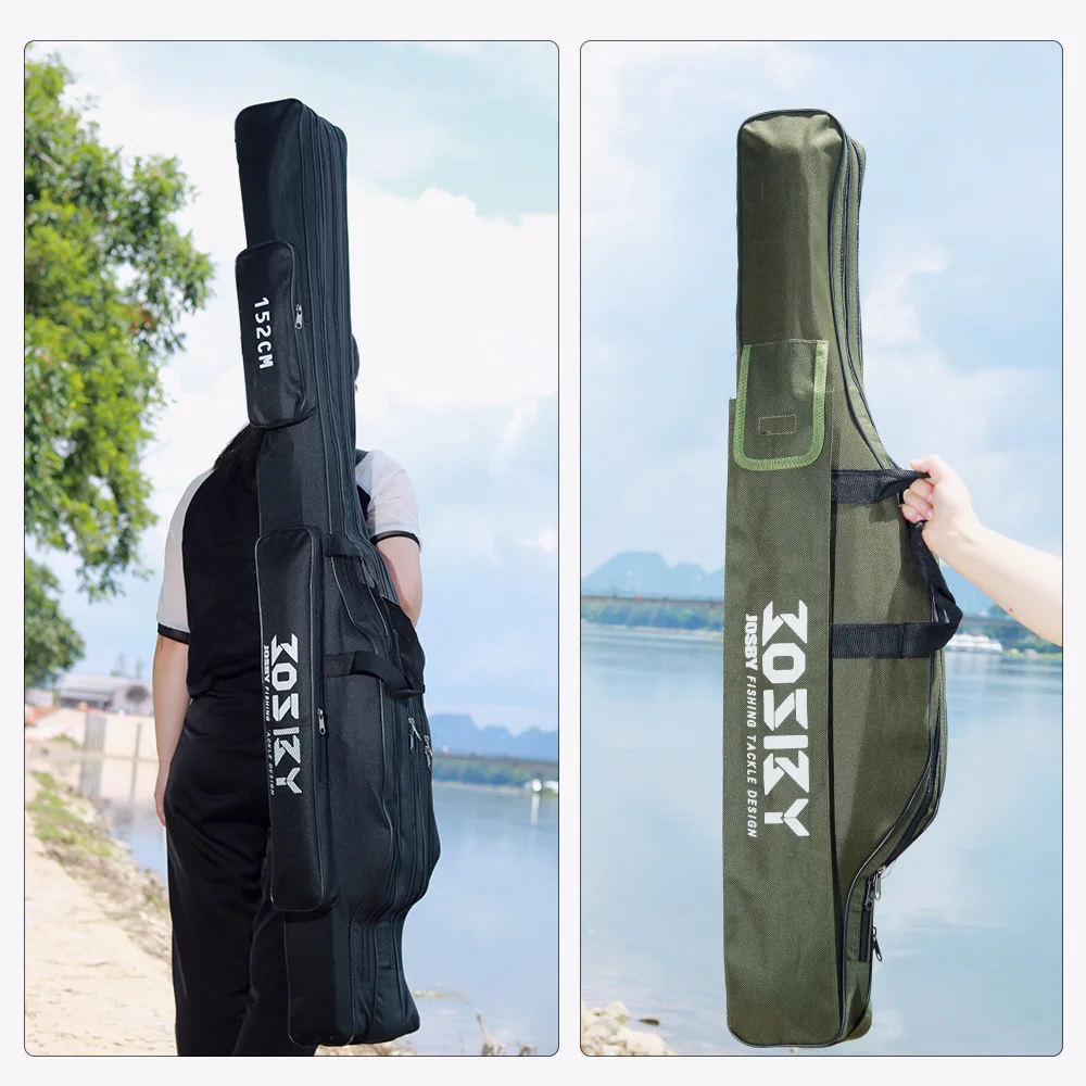 Fishing Rod Storage Bag Oxford Cloth Multifunctional 1/2/3 Layer Large