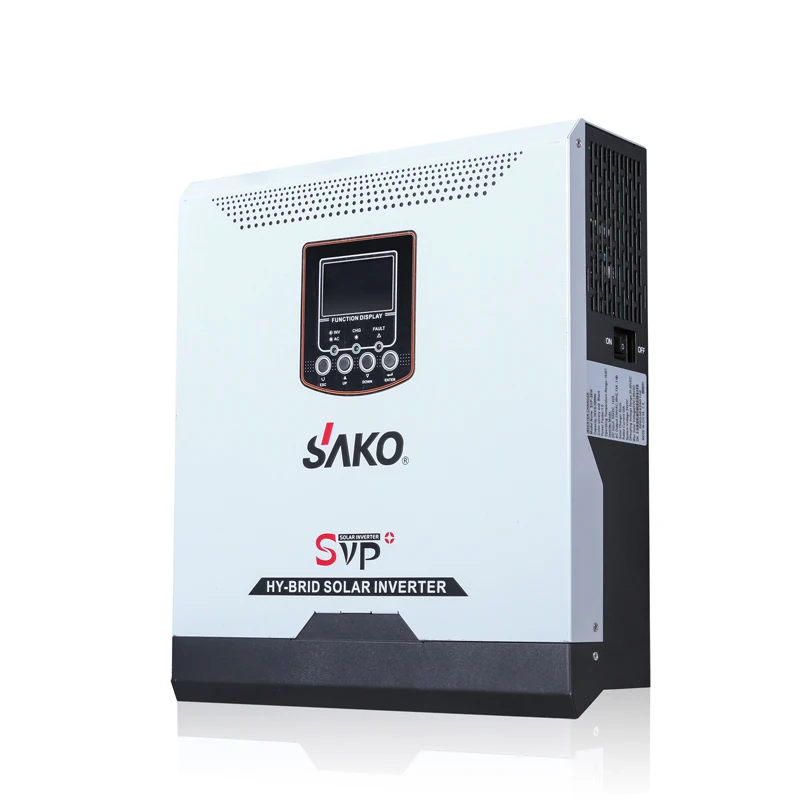 SAKO SVP 3KW Hybrid Solar Inverter PWM DC 24V 220V AC On Off Grid Power Inverter 3KW for home solar system