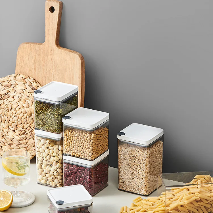 Grain storage cans airtight storage container fridge box plastic refrigerator organizer bins set for refrigerator