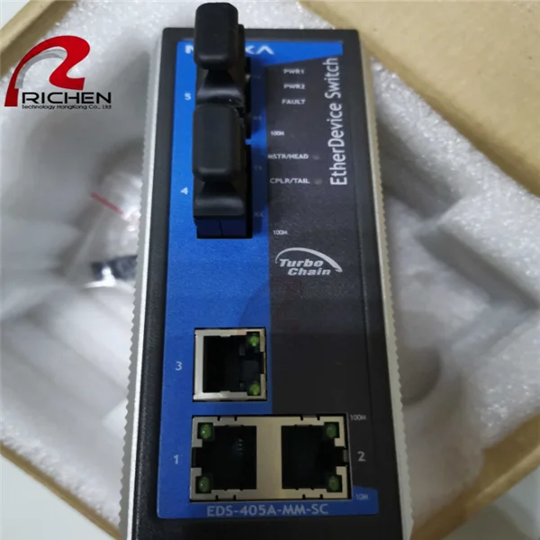  Новый и оригинальный последовательный сервер Ethernet-коммутатор мокса EDS-408A-MM-ST в наличии на