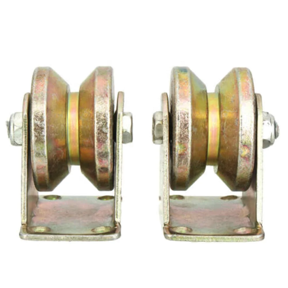 Износостойкие утолщенные Сменные портативные Колесные аксессуары Прочная сталь с кронштейном V-образный ролик для скользящих ворот мини