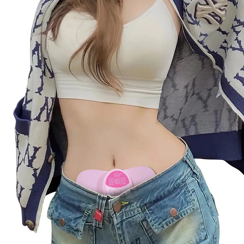 Woman period pain relief pulse massager muscle stimulator physical therapy equipment tens ems therapy massage electronic