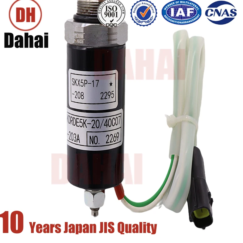 Japan DAHAI Solenoid Valve  KDRDE5K-20  30C12A-101 for Kobelco SK200-2 Excavator spare parts