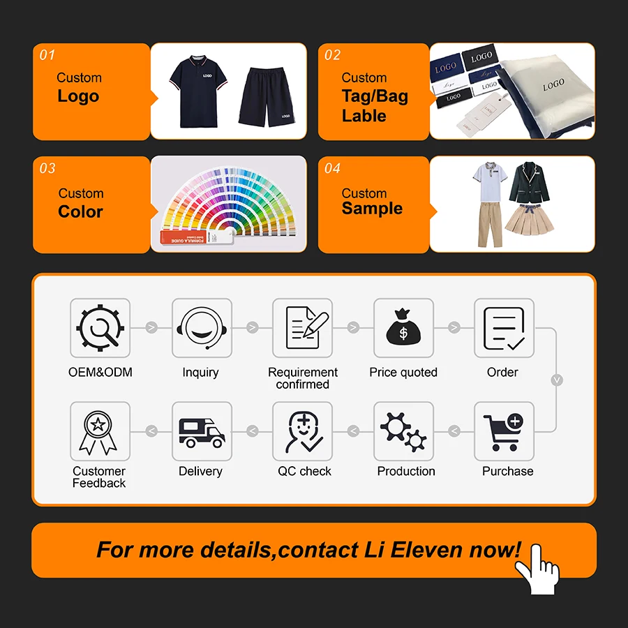 Casual Cute Blank School Uniforms 100% Cotton Pullover Sweatshirt Clothing Short Sleeve Polo Shirt