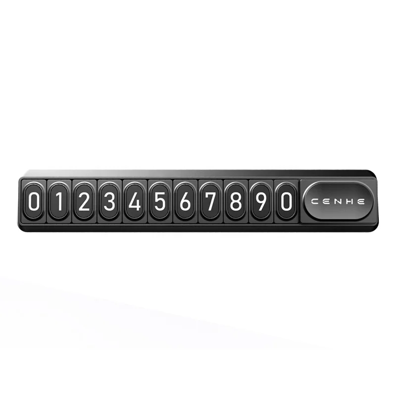 Luminous Anti-nuisance Slide to Hide Number Plate Plastic Magnetic Number Card Temporary Car Parking Plates for Car Accessories