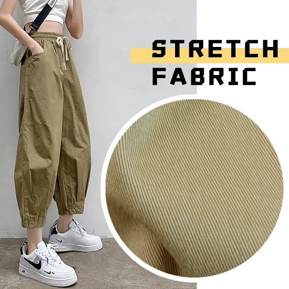 Summer 150gsm High Density Imitation Twill Thin fabric cotton woven dyed fabric for pants and trousers