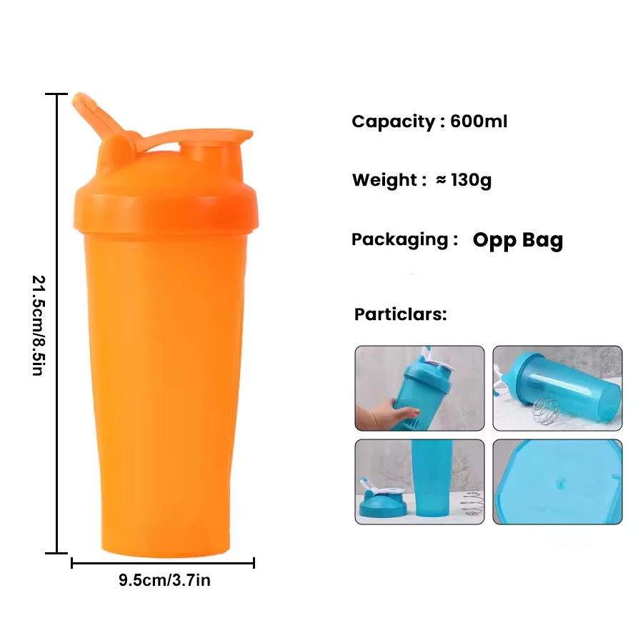Hot Selling 400ml 600ml  BPA FREE Shaker Water Bottle  Workout Blender Shaker Bottle Gym Protein Shaker Bottles
